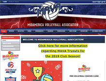 Tablet Screenshot of midamericavolleyball.com